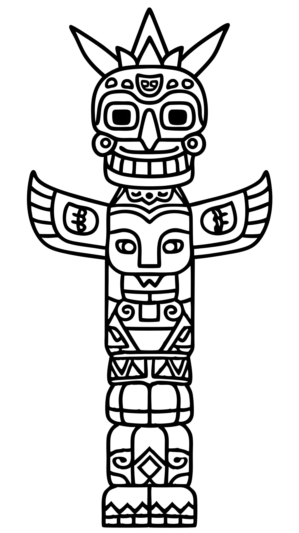 totem pole coloring pages